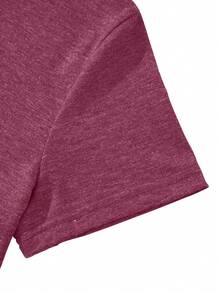 SHEIN EZwear 1pc Pumpkin & Letter Graphic Tee - Burgundy - View 4