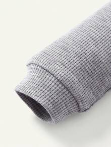 Cozy Pixies Bebé niño Pantalones deportivos con sudadera con patrón de letra - Gris - Ver 9