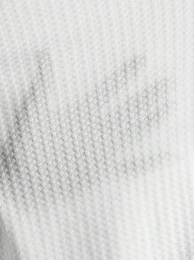 SHEIN EZwear Tie Front Ruffle Hem Top - White - View 5