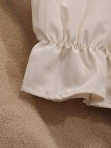 DAZY Solid Sweater Vest Without Blouse,Ruffle - Khaki - View 7