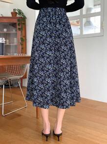 DAZY 高腰碎花半身裙