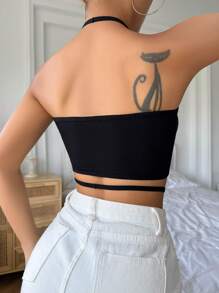 SuitURBody Sujetador unicolor con tira cruzada