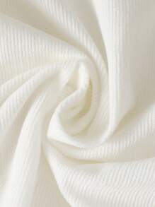 SHEIN Baby Girl Eyelet Embroidery Statement Collar Flare Sleeve Top - White - View 5