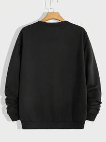 GENTILAND Nam Đồ họa Chữ cái Áo nỉ - màu đen - Xem 2