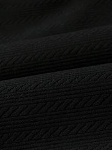 Manfinity Homme 1 chiếc áo khoác có dây kéo có mũ trùm đầu phù hợp cho nam giới - màu đen - Xem 4