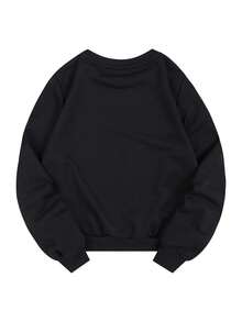 Bow Graphic Sweatshirt - Black - View 2