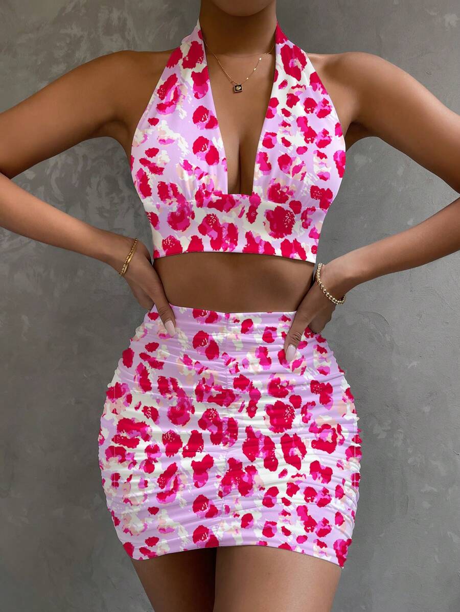 SHE(IN) BRASIL In Toàn bộ Không lưng Áo hai dây & Váy bodycon - Nhiều màu - Xem 1