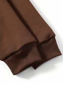 SHEIN Unity 3入組愛心和字母圖案加絨內裏運動衫