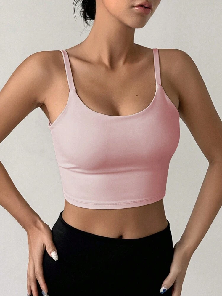 Solid Backless Sports Bra