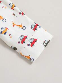 SHEIN Đứa bé trai In Ô tô Nơ mặt trước 2 trong1 Áo sơ mi - Nhiều màu - Xem 4