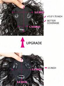 自然黑色頭髮帶劉海人類頭髮適合女士夾片接髮日常使用 - Natural Black - 查看 3