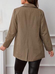 SHEIN Essnce Hơn In kẻ sọc Cổ áo Áo vest - Nhiều màu - Xem 2