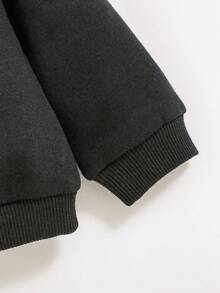 SHEIN 女嬰蝴蝶圖案運動衫 - 黑色 - 查看 3