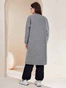 Mulvari Letter Graphic Drop Shoulder Coat