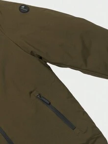 Men Zip Up Hooded Padded Coat - Army Green - View 6