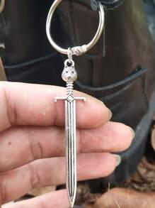 ROMWE Goth 2pcs Sword Shaped Shoe Decoration - Silver - View 2