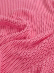 SHEIN Essnce 圓點燈籠袖條紋針織套頭毛衣 - 粉色 - 查看 6