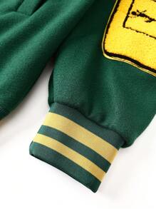 Manfinity EMRG Letter Printed Baseball Jacket