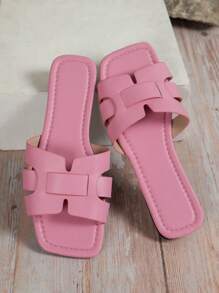 女性韓語風格休閒平底涼鞋,露趾,透氣,適合夏天,秋天,新款夏季沙灘鞋帶編織,合適的適用於和外出波西米亞風格人字拖適用於度假,平底鞋和輕便鞋適用於 - 粉色 - 查看 4