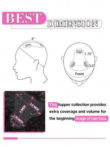 自然黑色頭髮帶劉海人類頭髮適合女士夾片接髮日常使用 - Natural Black - 查看 4