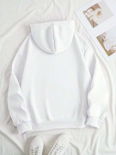 Capucha con bolsillo de canguro con cordón con forro térmico