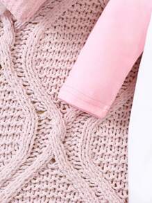 SHEIN Baby Girl Cartoon & Slogan Graphic Colorblock Tee Jumpsuit - Multicolor - View 6