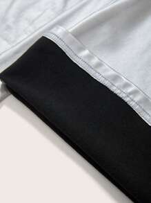 SHEIN ICON 纯色喇叭腿漆皮女式派对裤 - 銀色 - 查看 4