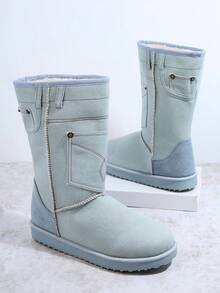 SHUZIA 贴袋雪地靴万圣节圣诞节秋冬 - 藍色 - 查看 2