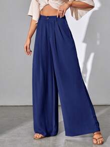 SHEIN Tall Women Pants - Navy Blue - View 3