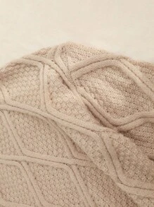 SHEIN Unity Solid Turtleneck Sweater - Apricot - View 8