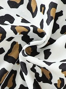 SHEIN Baby Girl 2pcs Leopard & Letter Graphic Leggings Chic Outfits For Autumn/Winter - Multicolor - View 5