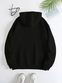 Áo Hoodie Nữ Thời Trang Thường Ngày, Áo Hoodie Phong Cách Preppy, Họa Tiết Bướm, Áo Tay Dài, Ấm Áp, Thích Hợp Cho Mùa Thu Đông, Màu Đen - màu đen - Xem 2