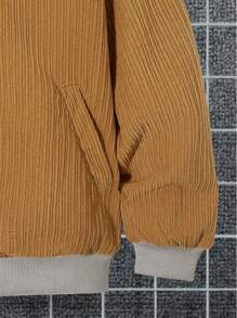 SHEIN Jachetă bomber din velur cu fermoar Tween Boy