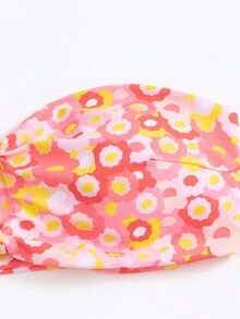 Swim Mod Women's All Over Floral Print Twist Front Bikini Set - Multicolor - View 6