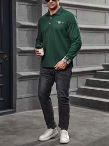Manfinity Homme Nam Plus In kẻ sọc Áo polo - Nhiều màu - Xem 3