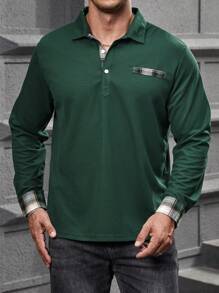 Manfinity Homme Nam Plus In kẻ sọc Áo polo - Nhiều màu - Xem 4