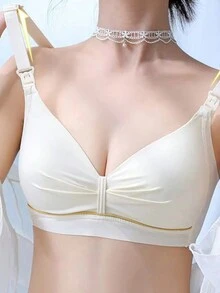 Maternidad Sujetador de lactancia fruncido - Blanco - Ver 5