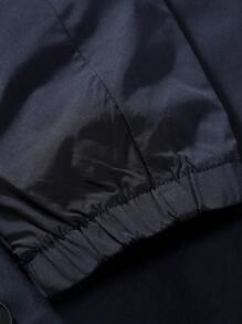 Manfinity Homme Lỏng lẻo phù hợp Nam Áo khoác Với Đồ họa Chữ cái , Áo thun Đã Bao gồm - Màu xanh hải quân - Xem 5