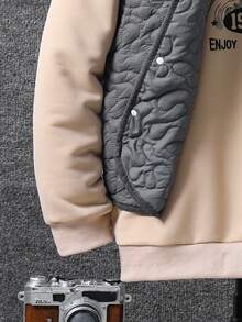 SHEIN Tween Girl Letter Graphic Pullover & Vest Jacket & Sweatpants - Multicolor - View 5