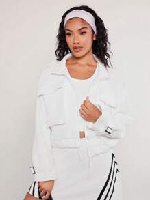 VARSITIE Sports Tennis Basic Outdoors With JACKET - White - View 4