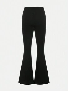SHEIN Tienermeisje Hoodie met rits & Flare broeken