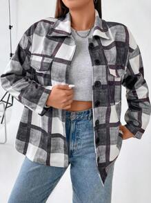 Flirla Plus Rutigt Tryck Nedhasade aclar Överkappor - Multifärgad - Visa 4