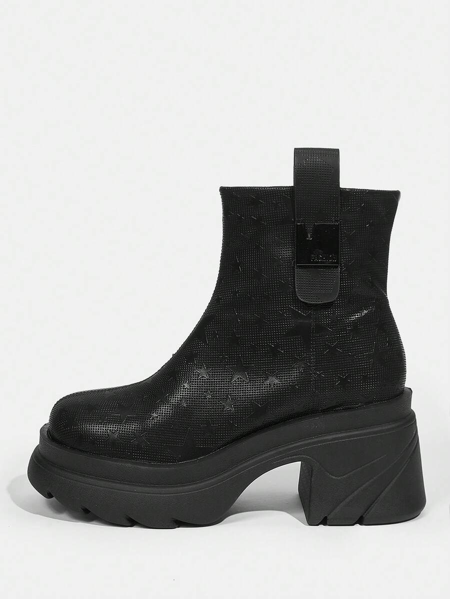 SheIn VCAY Đúng mốt Giày bốt ngắn - màu đen - Xem 1