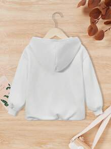 Vitoria Brayner Sudadera con capucha de manga larga, gruesa y casual para niña artista, ideal para días festivos, primavera y entrenamiento