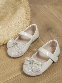 女孩新風格瑪麗珍平底鞋帶水鑽,時尚男士正裝鞋適用於孩子,公主水晶舞鞋適用於表現