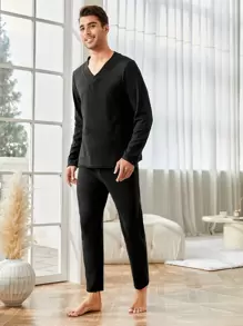Mężczyźni Jednolity V Dekolt Bielizna Termiczna Komplety Biżuterii