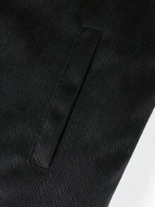 Manfinity Homme 1 chiếc áo khoác có dây kéo có mũ trùm đầu phù hợp cho nam giới - màu đen - Xem 3