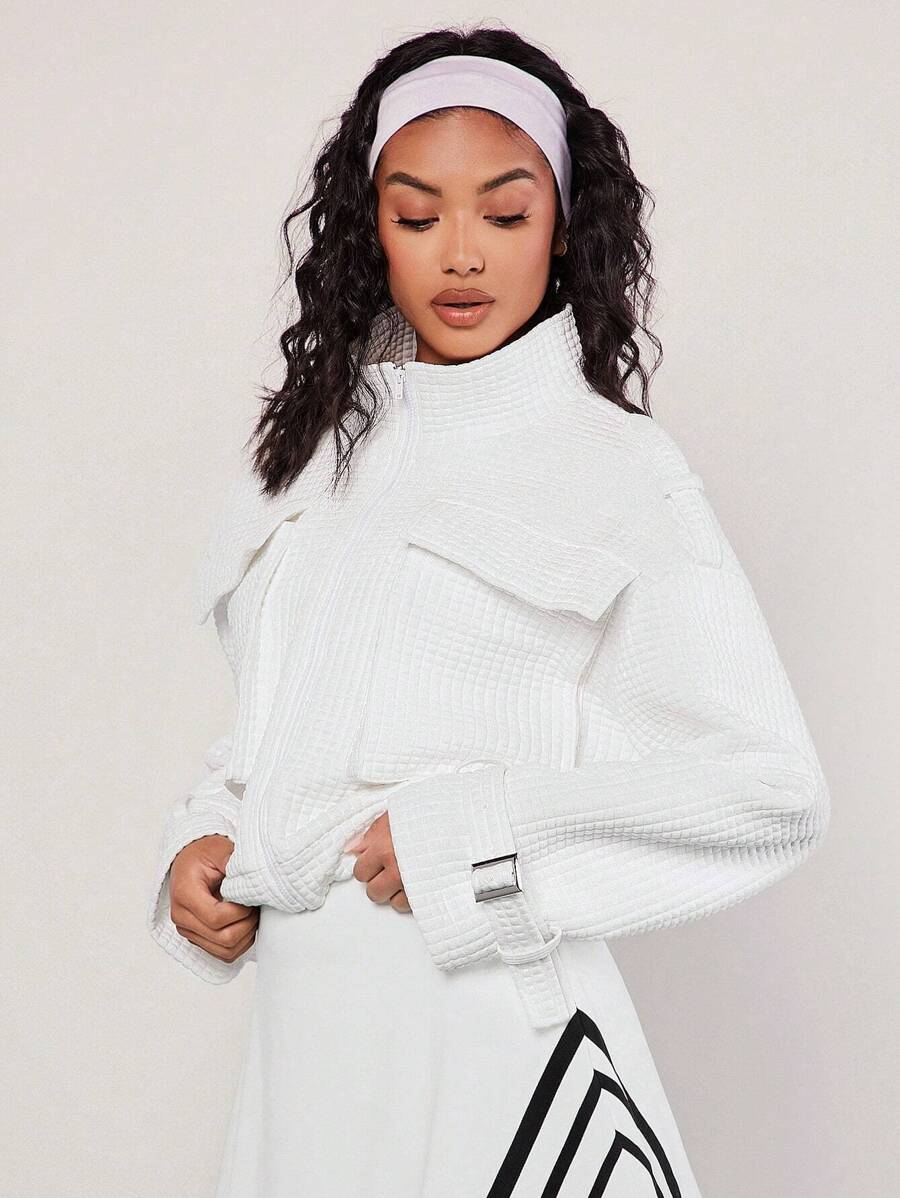 VARSITIE Sports Tennis Basic Outdoors With JACKET - White - View 1