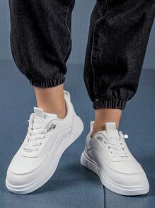 1雙低幫平底休閒兒童運動鞋 - 白色 - 查看 3