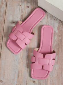 女性韓語風格休閒平底涼鞋,露趾,透氣,適合夏天,秋天,新款夏季沙灘鞋帶編織,合適的適用於和外出波西米亞風格人字拖適用於度假,平底鞋和輕便鞋適用於 - 粉色 - 查看 5